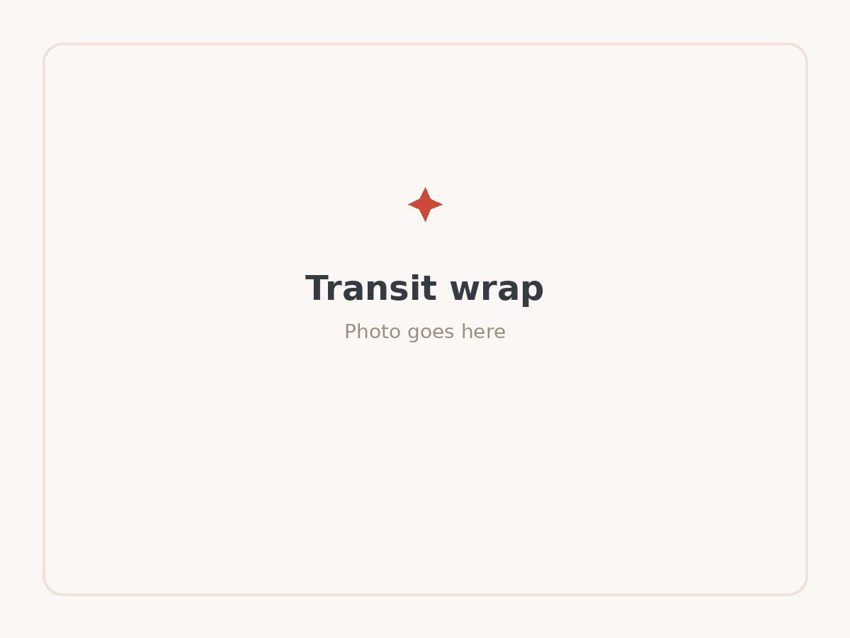 Transit wraps and large-format placements.
