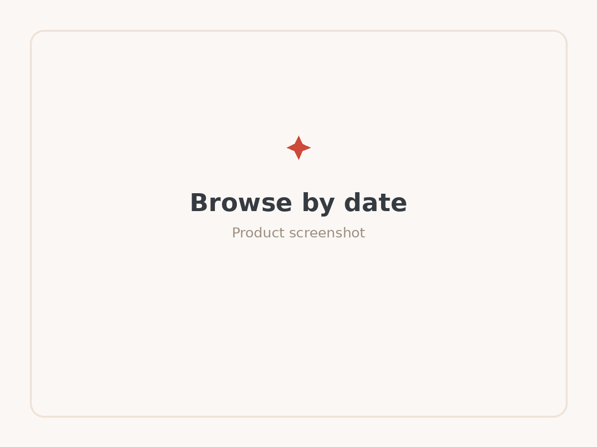 Visitors browse by date — tonight, this weekend, or any range.