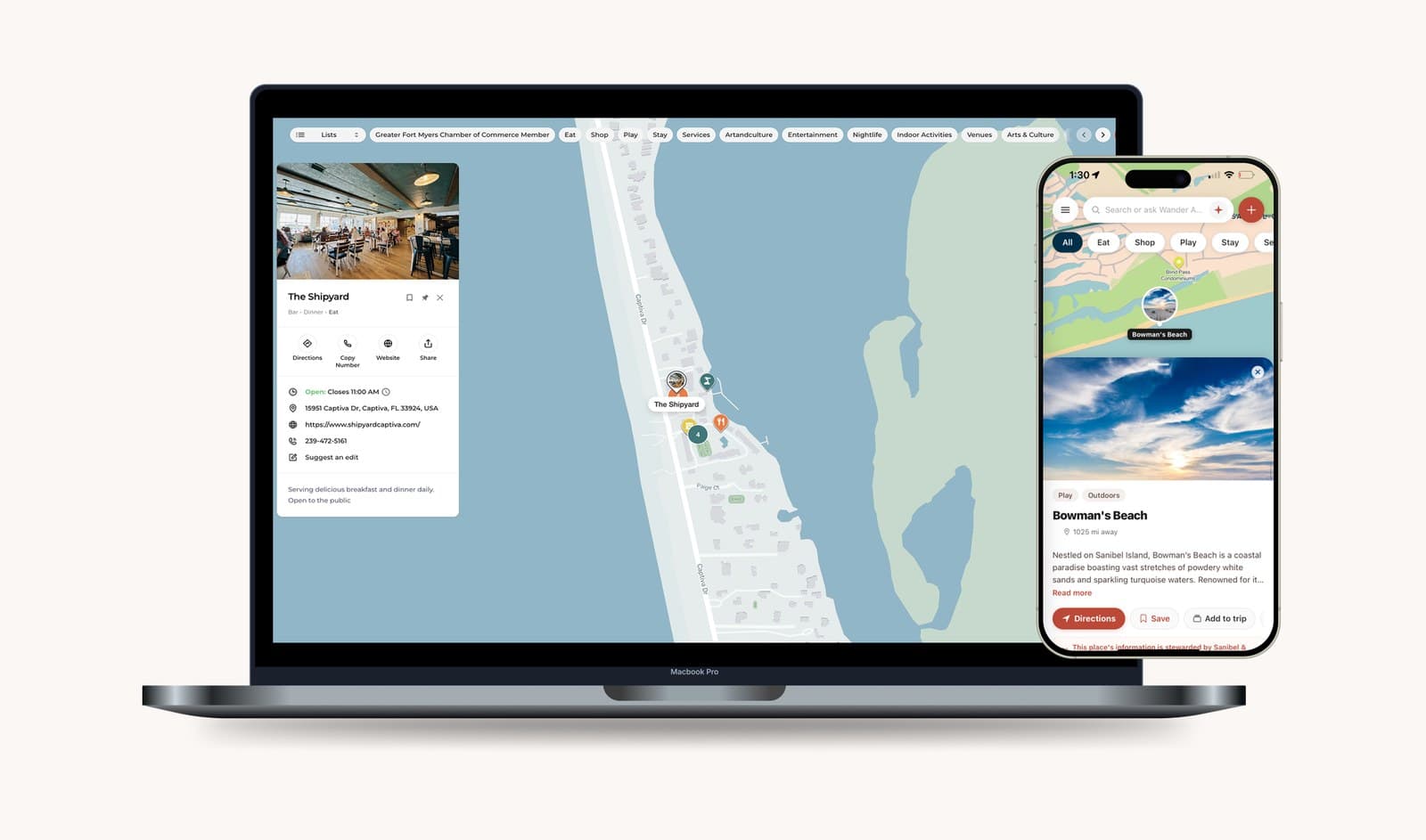 Sanibel & Captiva results on Wander